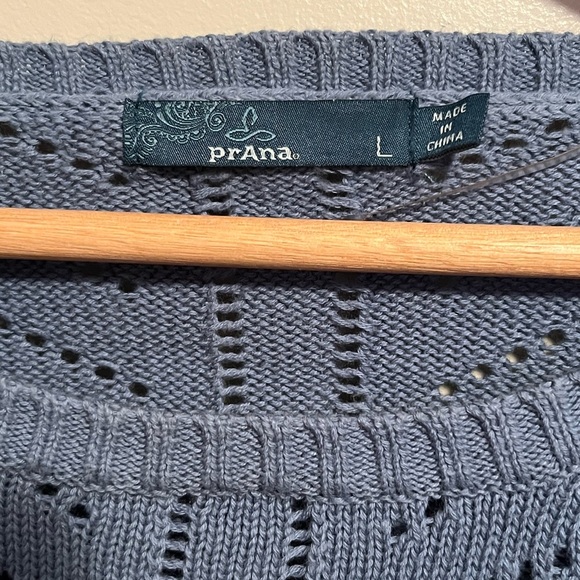 prAna Women's Parker Sweater Soft Open Knit in Dusty Skies Size Large Dolman Slv - Picture 8 of 10